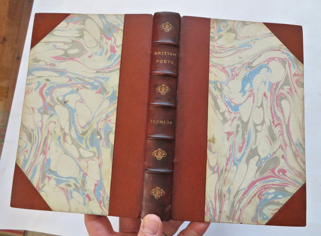 James Thomson Collected Poems English Poets 1853 lovely leather book