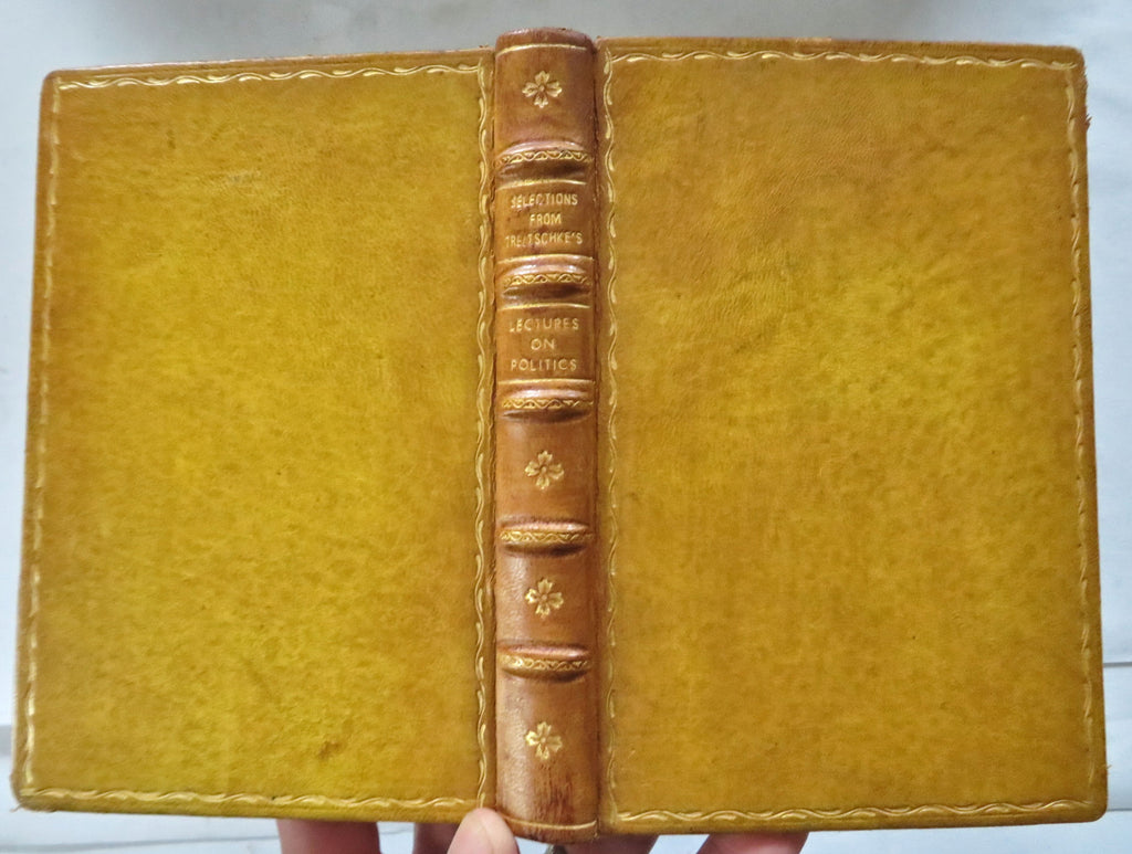 Treitschke's Political Lectures German Nationalism WWI 1914 leather book