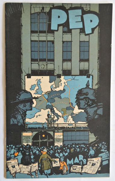 Newspaper Cartooning War map Germany 1918 Industry Trade Magazine issue