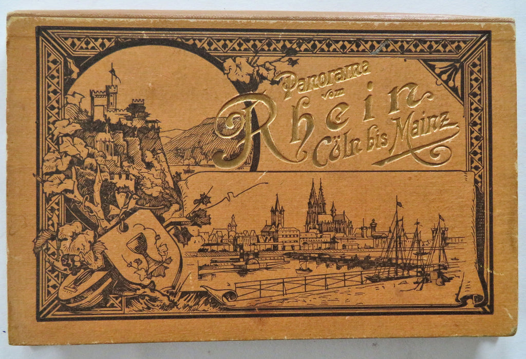 Rhine River Panorama Cologne Mainz Decorative Vignettes c. 1895 souvenir album