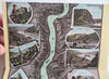 Rhine River Panorama Cologne Mainz Decorative Vignettes c. 1895 souvenir album