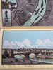 Rhine River Panorama Cologne Mainz Decorative Vignettes c. 1895 souvenir album