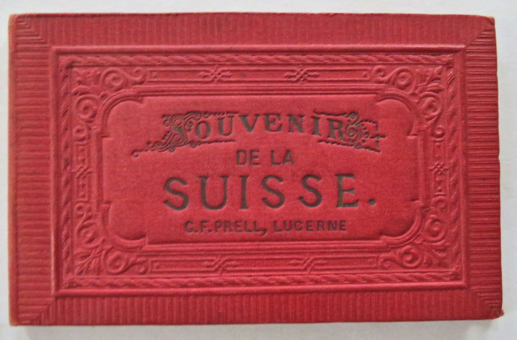 Switzerland Souvenir Album lithographed birds-eye views c. 1890's pictorial book