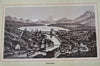 Switzerland Souvenir Album lithographed birds-eye views c. 1890's pictorial book