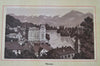 Switzerland Souvenir Album lithographed birds-eye views c. 1890's pictorial book