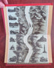 Rhine River Panorama Mainz Cologne Decorative Vignettes c. 1895 souvenir album