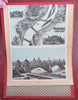 Rhine River Panorama Mainz Cologne Decorative Vignettes c. 1895 souvenir album