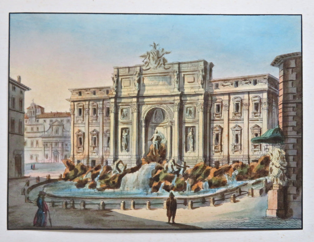 Rome Italy Roma Italia 53 hand colored prints c. 1860's large unique view album