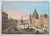 Rome Italy Roma Italia 53 hand colored prints c. 1860's large unique view album