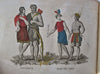 World Cultures & Peoples 1819 rare plate book w/ 26 engravings & old hand color