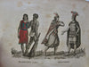 World Cultures & Peoples 1819 rare plate book w/ 26 engravings & old hand color