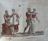 World Cultures & Peoples 1819 rare plate book w/ 26 engravings & old hand color