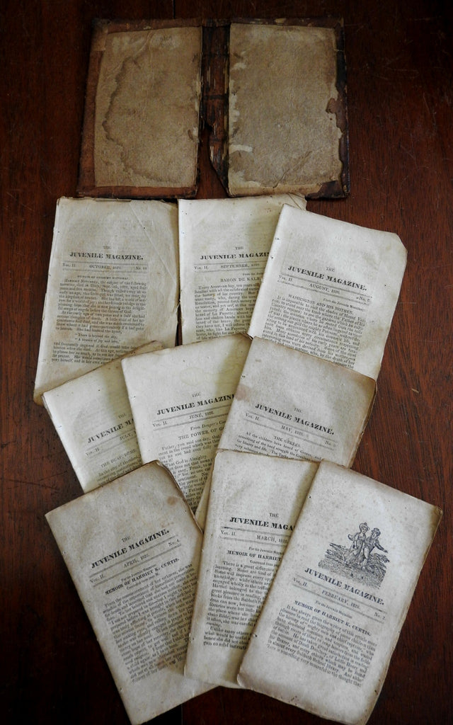 Juvenile Magazine February-October 1828 rare children's periodicals 9 chap books