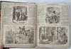 Punch Magazine 1858 fine leather book many wood engravings pictorial periodical