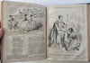 Punch Magazine 1858 fine leather book many wood engravings pictorial periodical