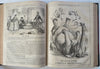 Punch Magazine 1858 fine leather book many wood engravings pictorial periodical