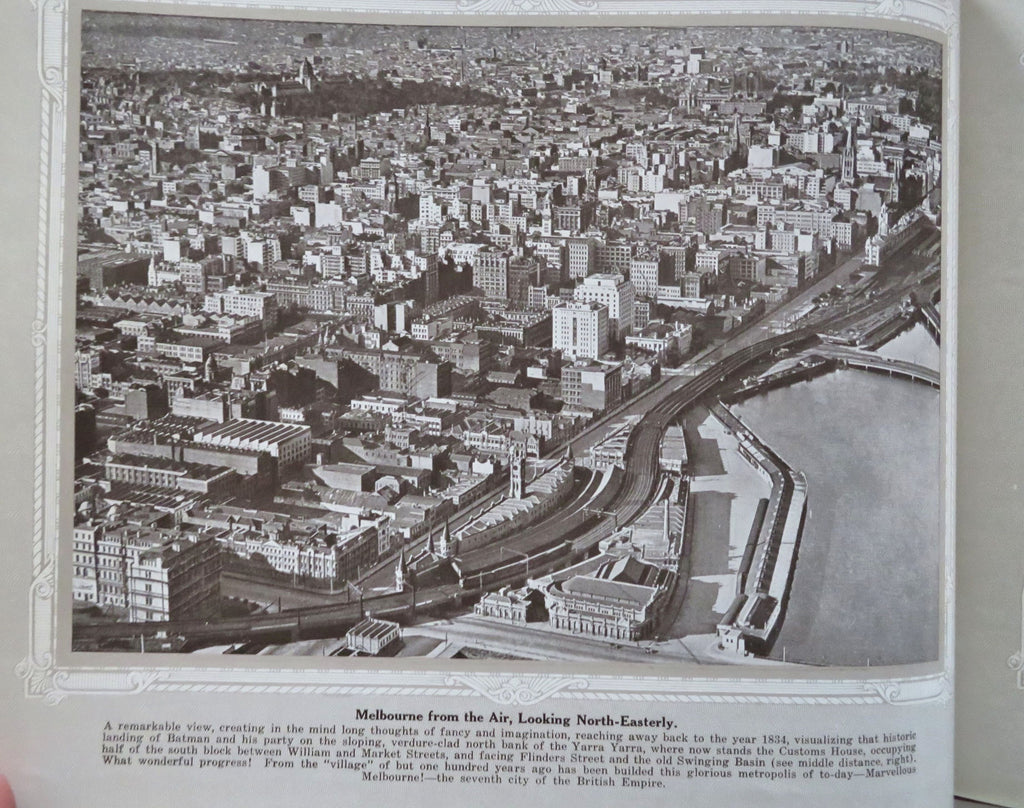 Melbourne Australia 1944 WWII Era Souvenir Album Street Views pictorial book