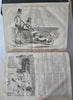 Punch Magazine 1857 U.K. leather pictorial bound periodical wood engravings