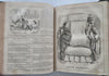 Punch Magazine 1857 U.K. leather pictorial bound periodical wood engravings