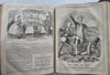 Punch Magazine 1857 U.K. leather pictorial bound periodical wood engravings