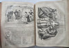 Punch Magazine 1857 U.K. leather pictorial bound periodical wood engravings
