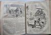 Punch Magazine 1857 U.K. leather pictorial bound periodical wood engravings