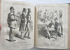 Punch Magazine 1866 U.K. w/ many fine wood engravings wonderful old leather book