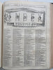 Punch Magazine 1866 U.K. w/ many fine wood engravings wonderful old leather book
