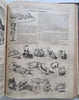 Punch Magazine 1866 U.K. w/ many fine wood engravings wonderful old leather book