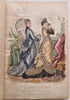 French Fashion w/ 67 lovely hand color plates 1875-76 Revue de la Mode book