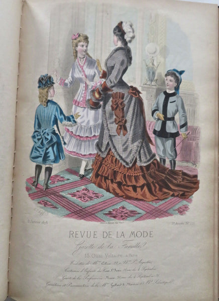 REVUE DE LA MODE 印刷物 1875 年 【商品番号③】 REVUE DE LA MODE 印刷物 1875 年 【商品番号③】