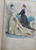 French Fashion w/ 67 lovely hand color plates 1875-76 Revue de la Mode book
