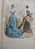 French Fashion w/ 67 lovely hand color plates 1875-76 Revue de la Mode book
