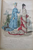 French Fashion w/ 67 lovely hand color plates 1875-76 Revue de la Mode book