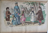 French Fashion w/ 67 lovely hand color plates 1875-76 Revue de la Mode book