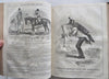 Punch Magazine full of wood engravings 1859 U.K. fine leather periodical