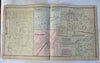 Michigan Cass County 1872 Atlas 20 color maps Silver Creek La Grange Pokagon