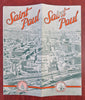 St. Paul Minnesota c.1935 scarce nice tourist travel promo w/ cartoon map views
