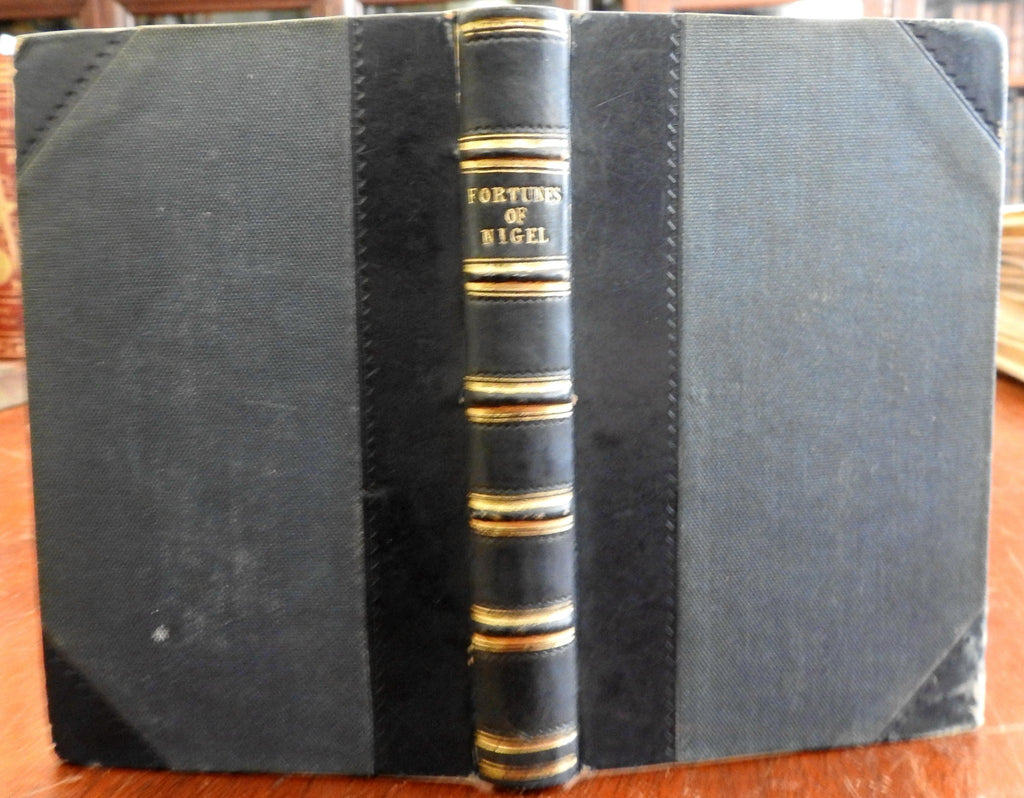 The Fortunes of Nigel 1859 Sir Walter Scott leather book pocket sized