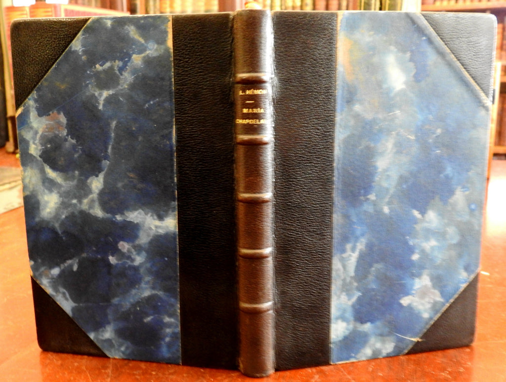 Maria Chapedelaine c.1930-50 Louis Hemon Canadian Novel old French leather book