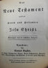 New Testament German Translation c. 1880's Samuel Bagster leather pocket bible