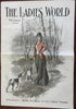 Pictorial U.S. A. Circulation Map w/ woman 1903 newspaper Ladie's World Youth
