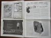 Santa Claus Christmas color cover 1905 Sleigh Reindeer Toys women's newspaper