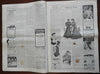 Santa Claus Christmas color cover 1905 Sleigh Reindeer Toys women's newspaper