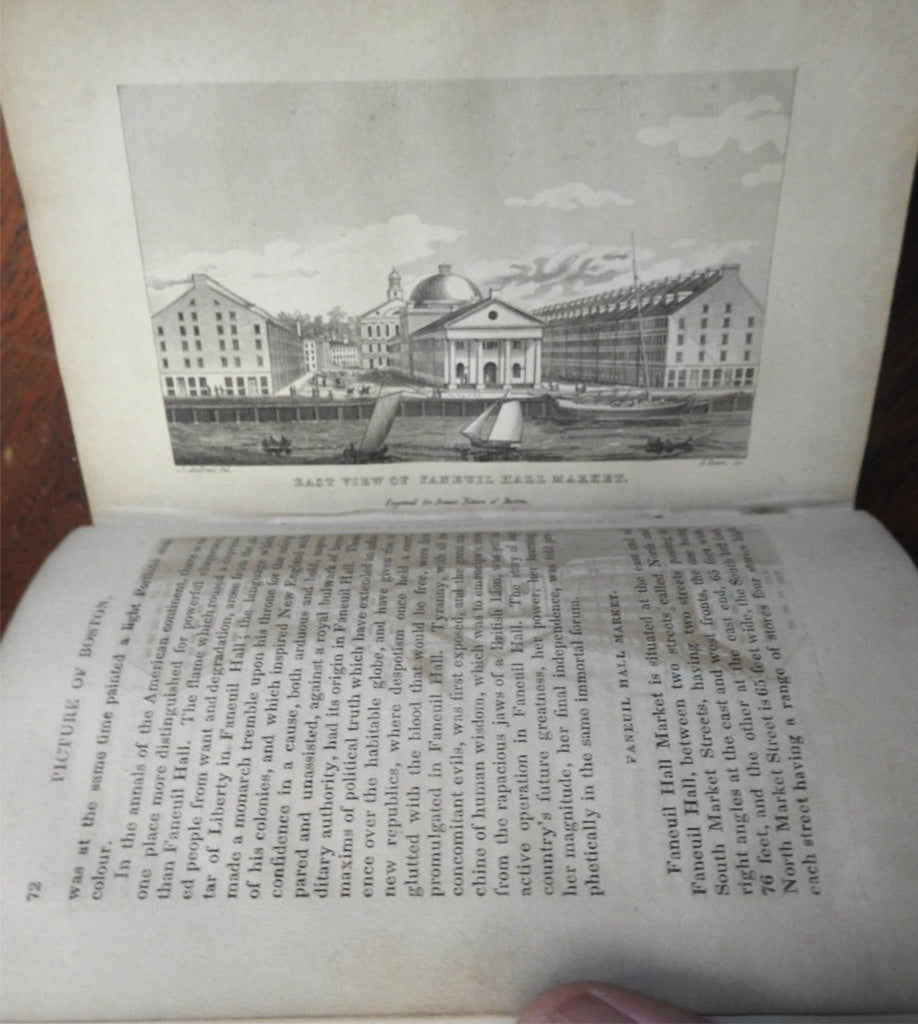 Boston Massachusetts 1833 Bowen's Picture book w/ 51 charming view engravings
