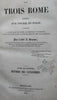 Roma Italy Italia Les Trois Rome 1847 J. Guame 4 vol w/ large city plan map
