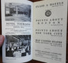 Boston and New York Classic Hotels 1912 advertising booklet w/ pictorial map