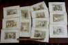 B. Vautier artist 1880's German Albumen Photo Album Peasants Famous Paintings