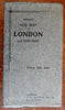 London England c. 1900 G.W. Bacon detailed city plan folding map in booklet