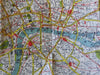 London England c. 1900 G.W. Bacon detailed city plan folding map in booklet
